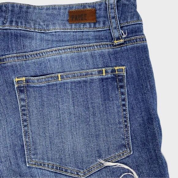 Paige Women's Cuffed Distressed Denim Jean Shorts size 27 - Picture 4 of 8